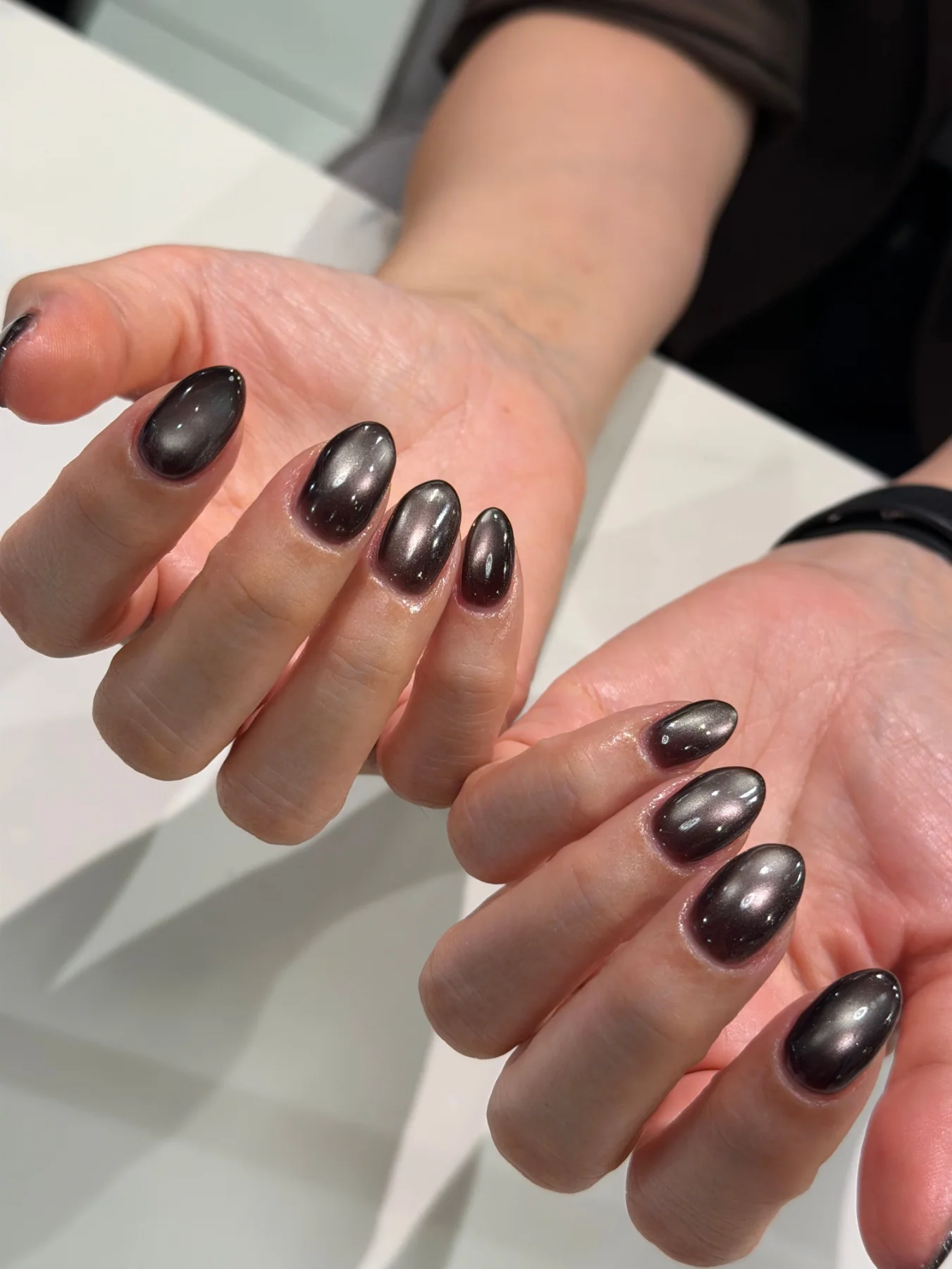 Black magnetic manicure by Bella Beauty