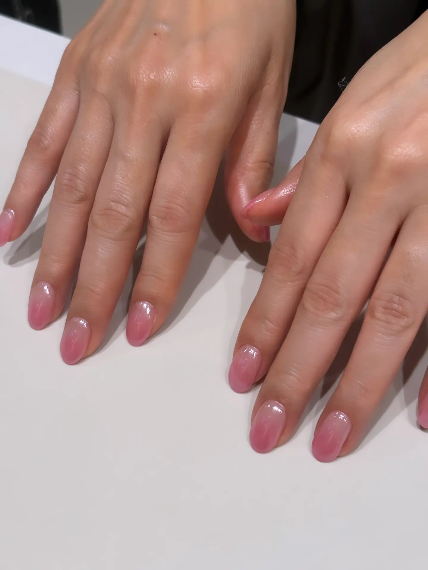 Glossy pink gradient manicure by Bella Beauty