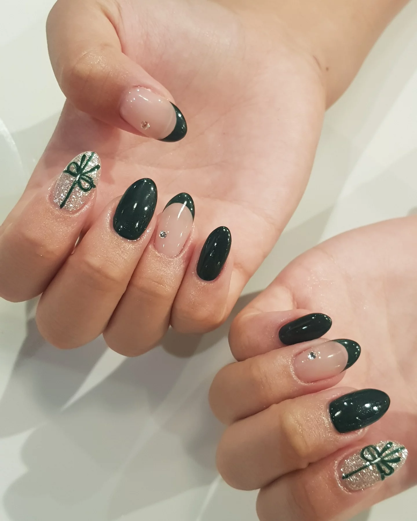 Deep green shamrock nail art by Bella Beauty